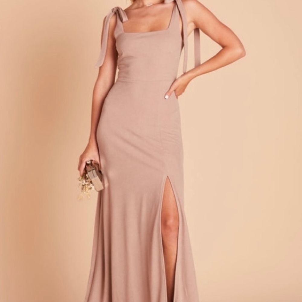 Alex convertible dress in TAUPE. It has been hemmed perfectly for my height-5’4